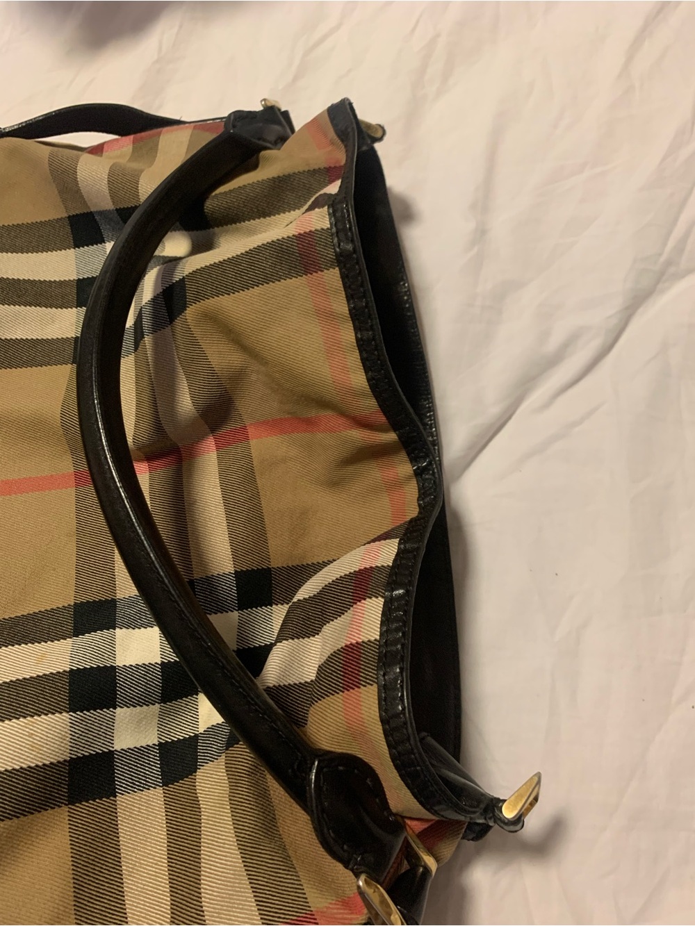 Burberry Beige and black check canvas - Picture 12 of 16